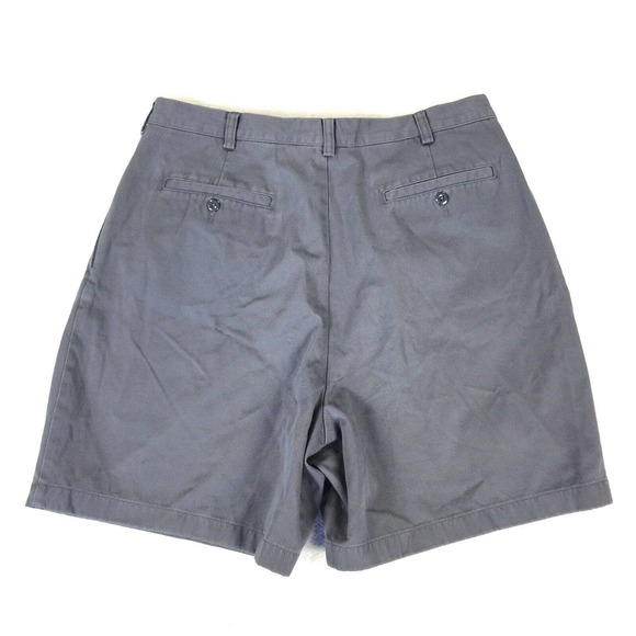 J.Crew Dress Shorts Size 36 Mens Dark Gray Pleated Khaki 100% Cotton - Picture 2 of 6